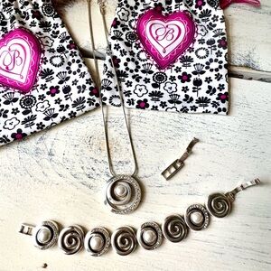 Brighton Silver and Black Necklace Elegant Jewelry